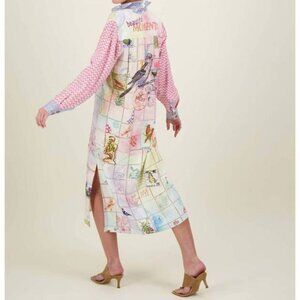 ME369 maggie midi shirt dress in heritage